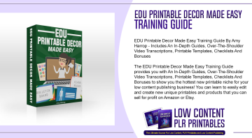 EDU Printable Decor Made Easy Training Guide
