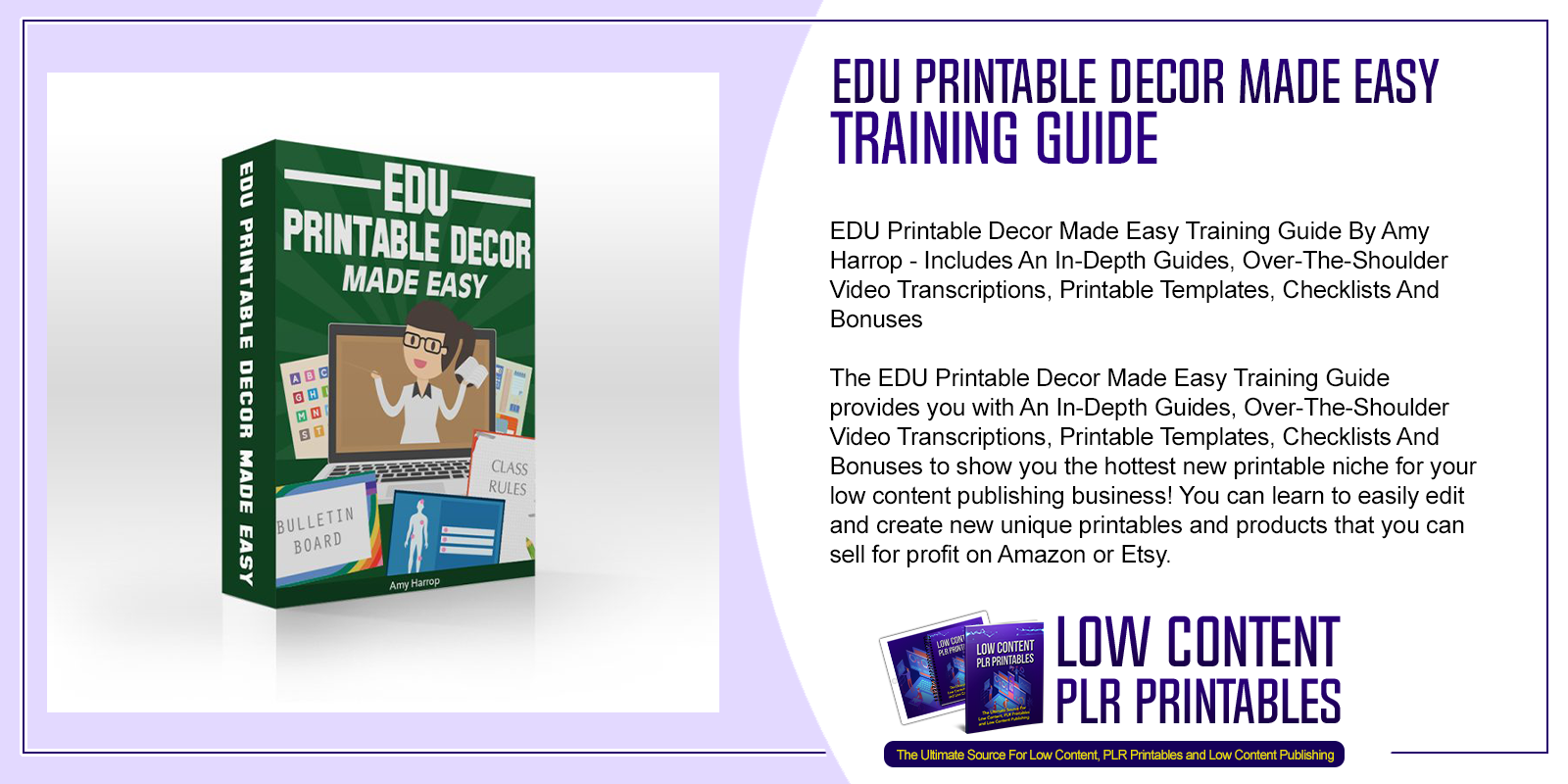 EDU Printable Decor Made Easy Training Guide