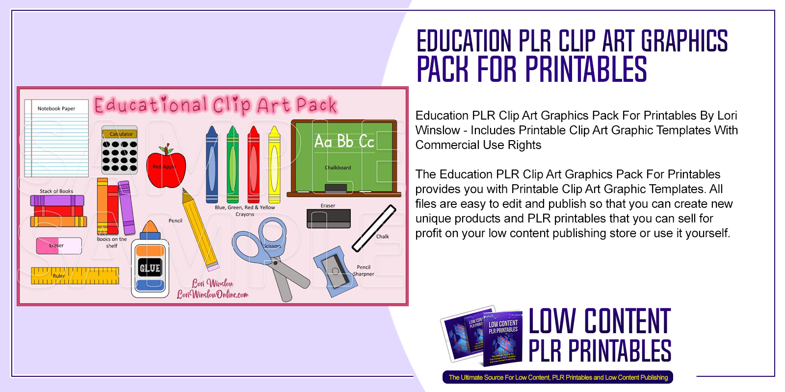 Education PLR Clip Art Graphics Pack For Printables