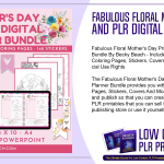 Fabulous Floral Mothers Day Print and PLR Digital Planner Bundle