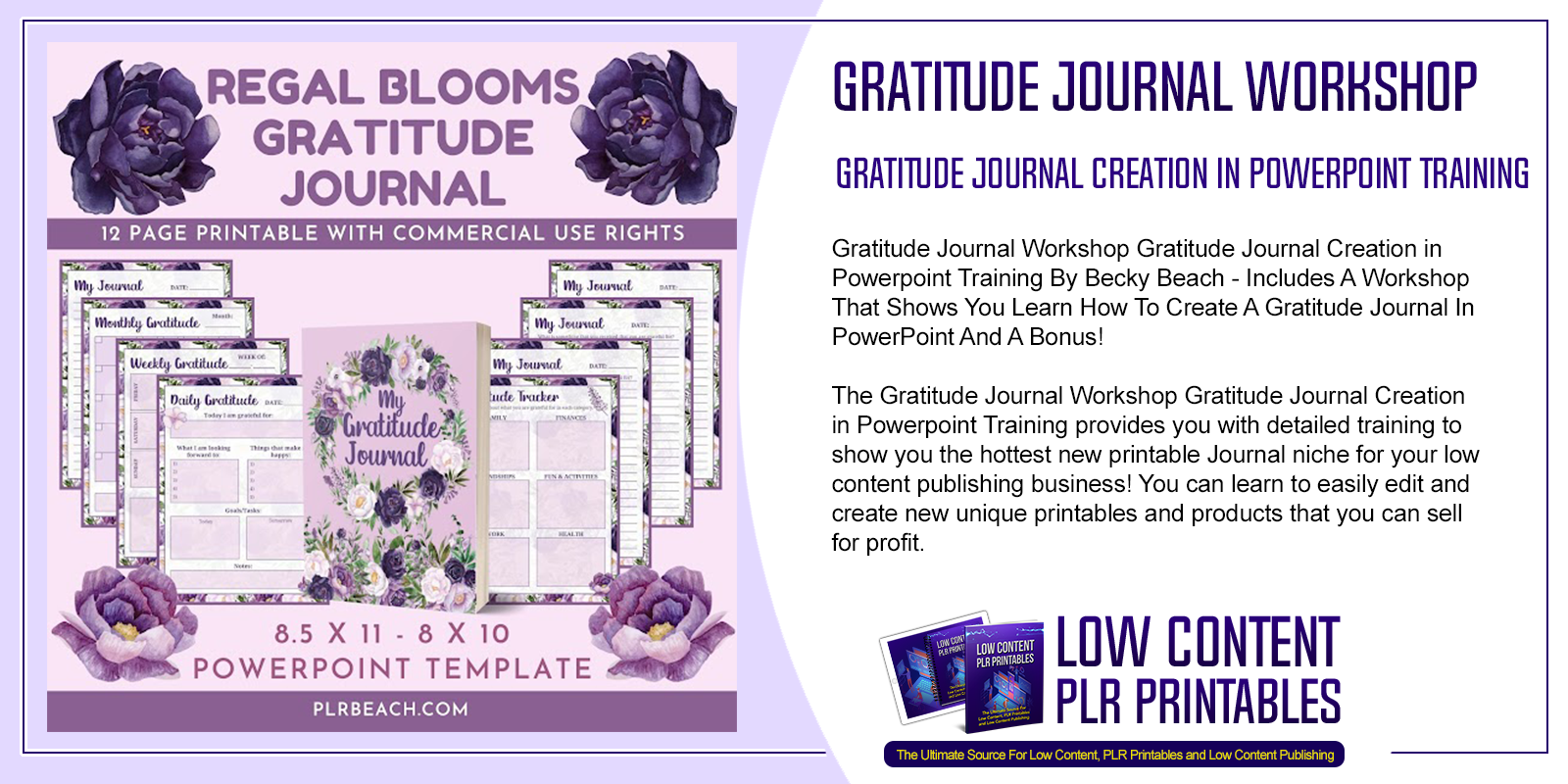 Gratitude Journal Workshop Gratitude Journal Creation in Powerpoint Training