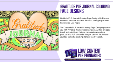 Gratitude PLR Journal Coloring Page Designs 2