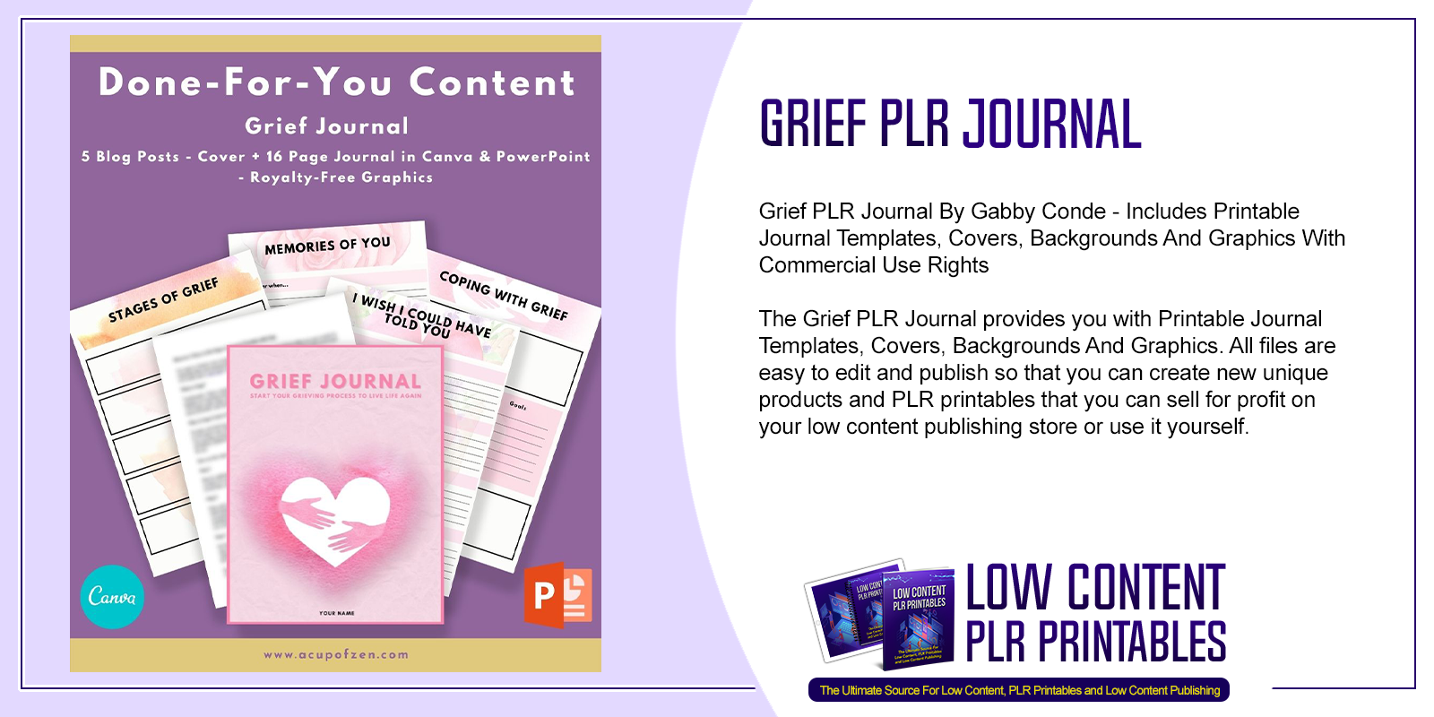 Grief PLR Journal