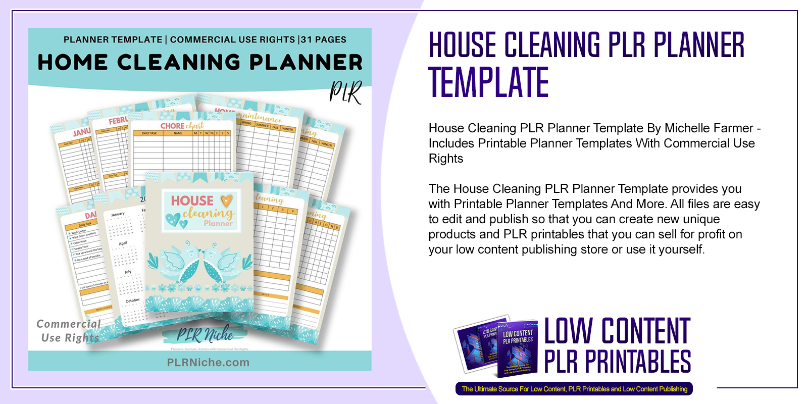 House Cleaning PLR Planner Template