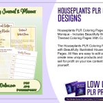 Houseplants PLR Coloring Page Designs