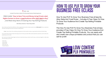 How To Use PLR To Grow Your Business Free eClass
