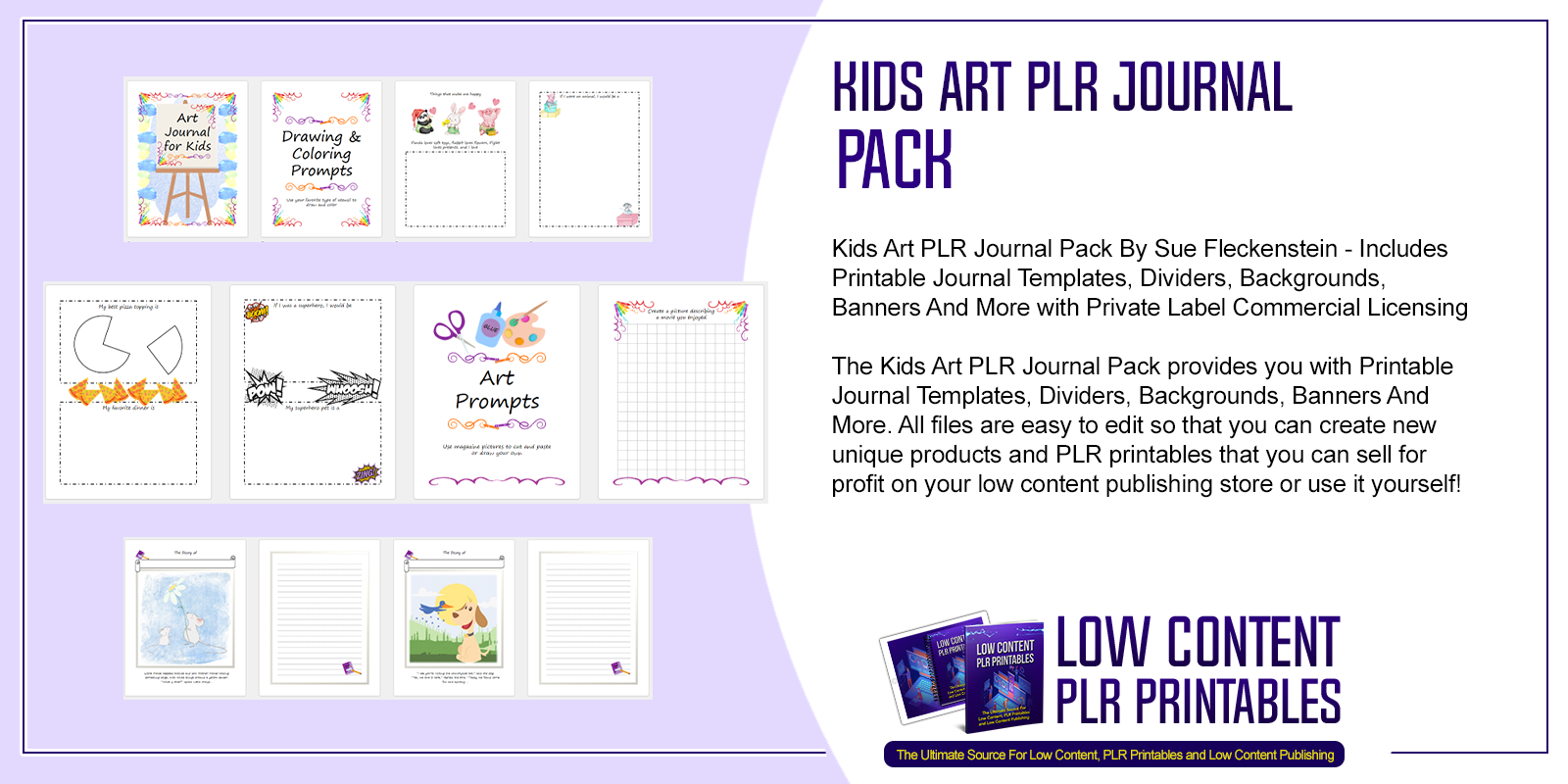 Kids Art PLR Journal Pack