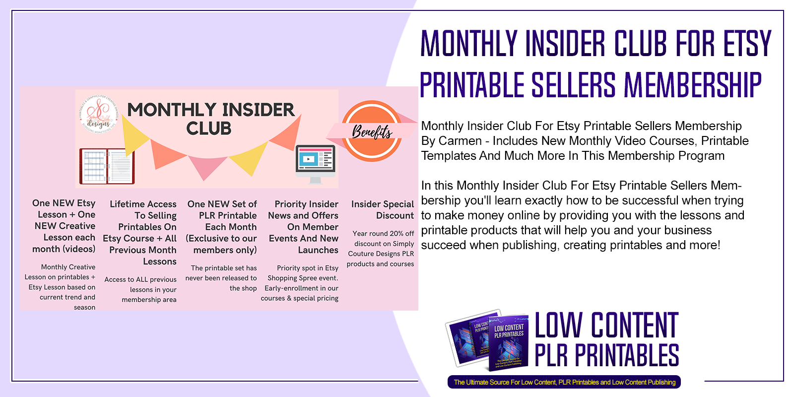 Monthly Insider Club For Etsy Printable Sellers Membership