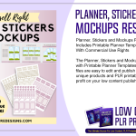 Planner Stickers and Mockups Resell PLR