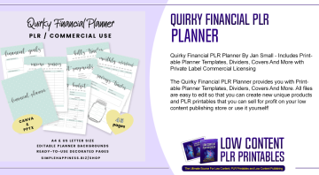 Quirky Financial PLR Planner