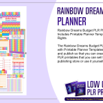 Rainbow Dreams Budget PLR Planner