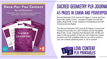 Sacred Geometry PLR Journal 45 Pages in Canva and Powerpoint