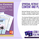 Spiritual Retreat Travel PLR Content and Planner