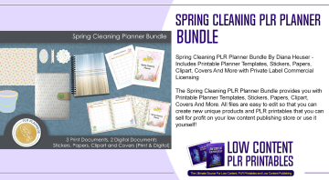 Spring Cleaning PLR Planner Bundle