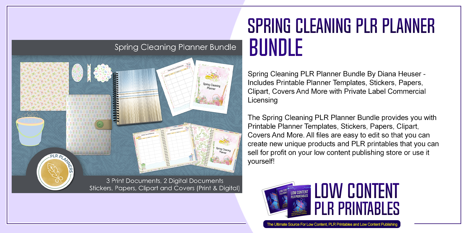 Spring Cleaning PLR Planner Bundle