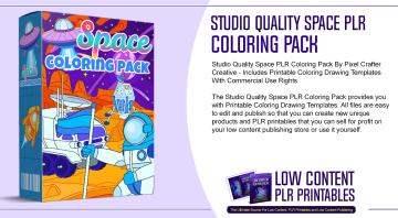 Studio Quality Space PLR Coloring Pack