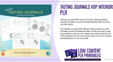 Tasting Journals KDP Interiors PLR