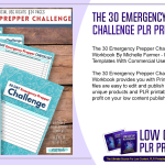 The 30 Emergency Prepper Challenge PLR Printable Workbook