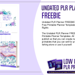 Undated PLR Planner FREEBIE