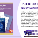 12 Zodiac Sign PLR Planners Daily Weekly and Monthly Planner Templates