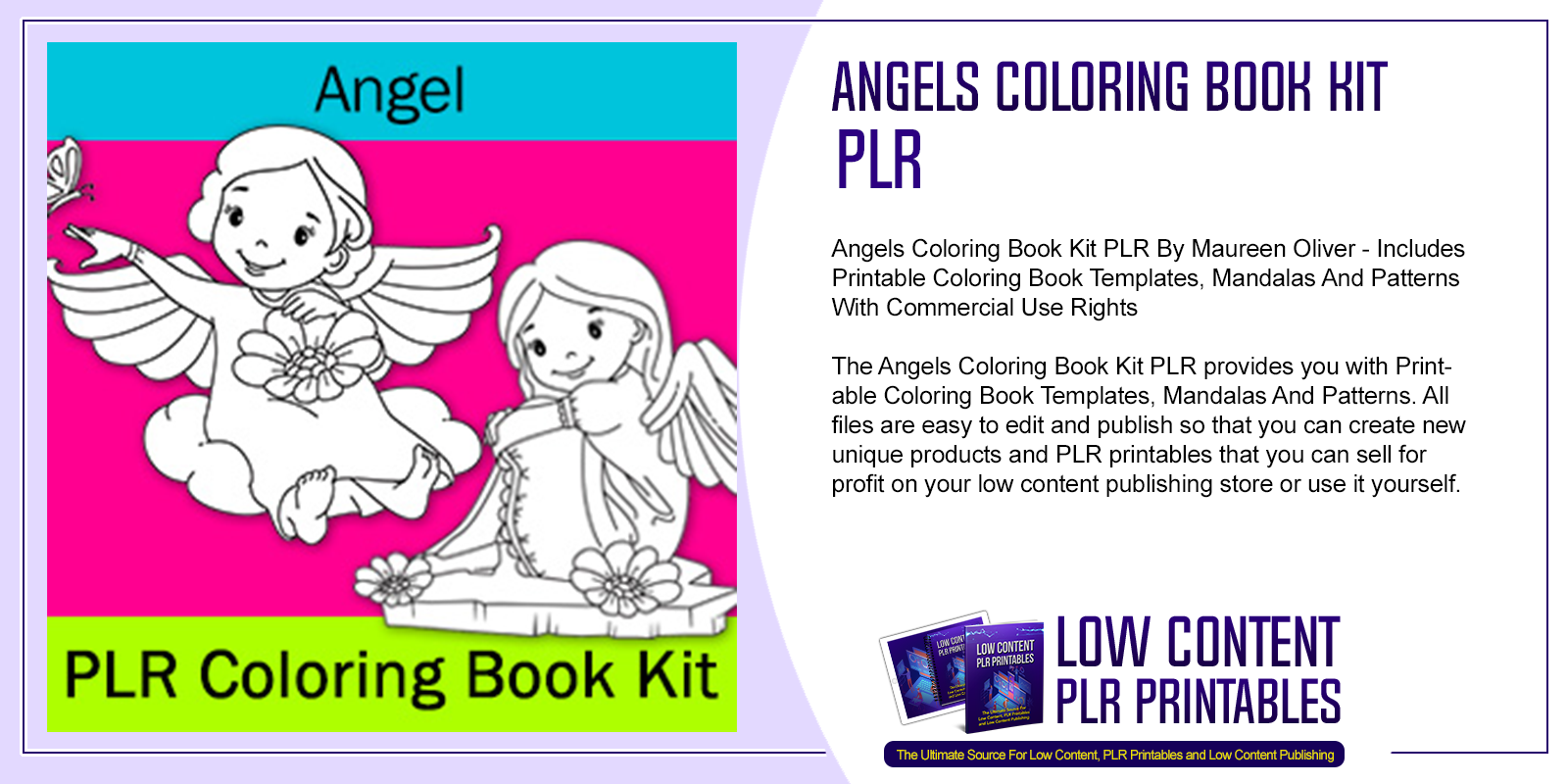 Angels Coloring Book Kit PLR