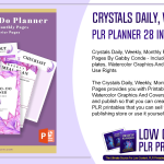 Crystals Daily Weekly Monthly PLR Planner 28 Interior Pages