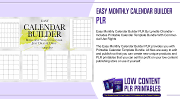 Easy Monthly Calendar Builder PLR