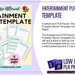 Entertainment PLR Planner Template