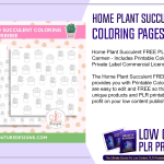 Home Plant Succulent FREE PLR Coloring Pages