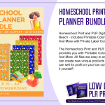 Homeschool Print and PLR Digital Planner Bundle