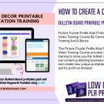 How to Create a Classroom Decor Bulletin Board Printable Pack on Etsy Video Training