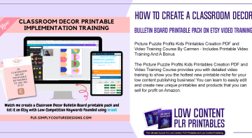 How to Create a Classroom Decor Bulletin Board Printable Pack on Etsy Video Training