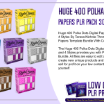 Huge 400 Polka Dots Digital Papers PLR Pack 300 DPI and 4 Styles
