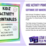 Kidz Activity Printables Creation Software Dot Makers and Color by Number