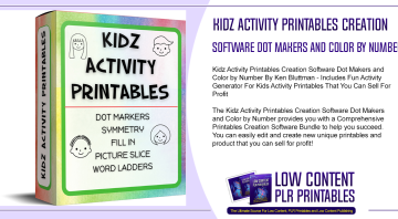 Kidz Activity Printables Creation Software Dot Makers and Color by Number