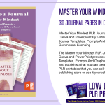 Master Your Mindset PLR Journal 30 Journal Pages in Canva and PowerPoint