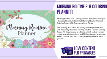 Morning Routine PLR Coloring Planner