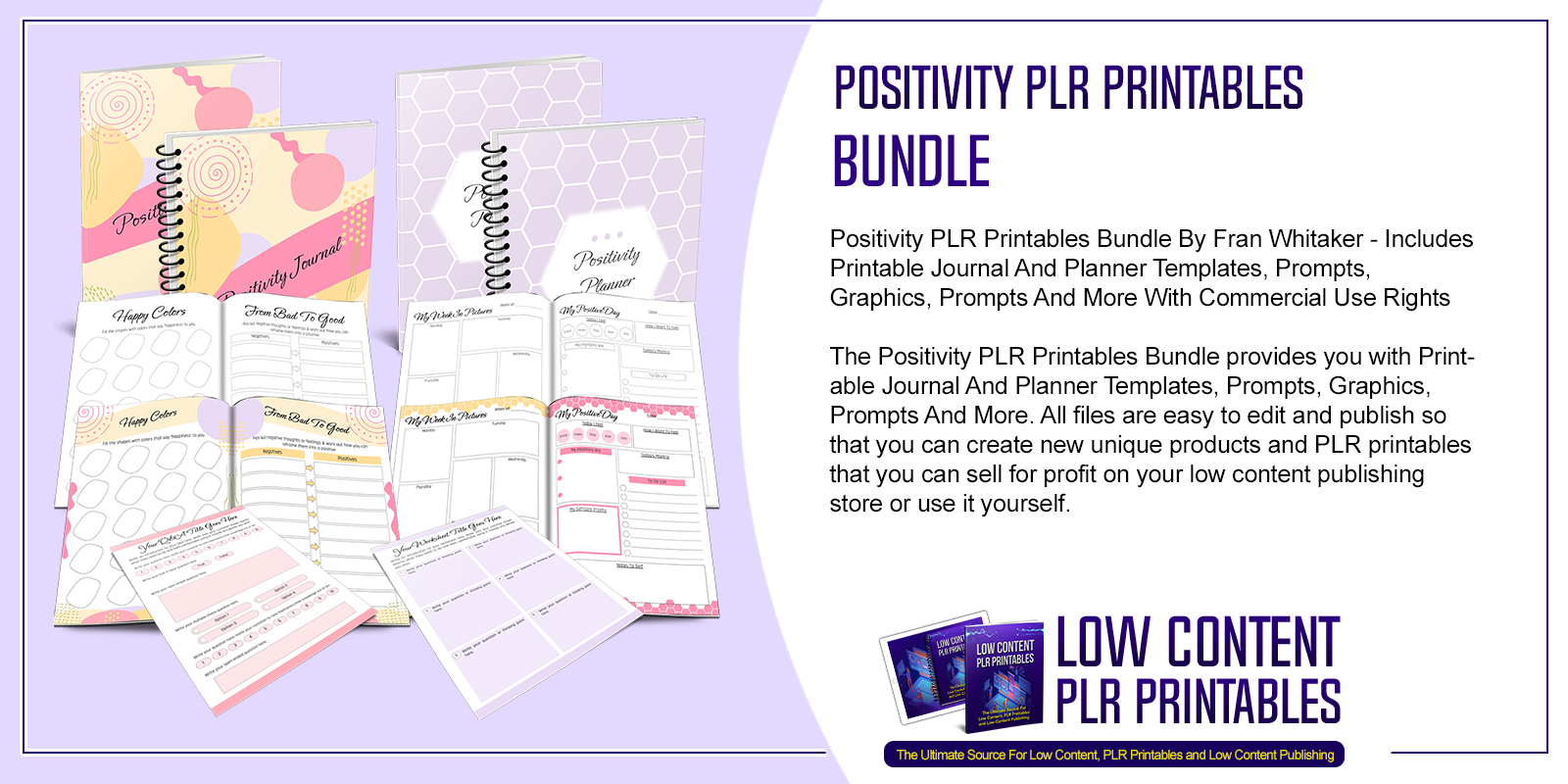 Positivity PLR Printables Bundle