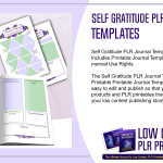 Self Gratitude PLR Journal Templates