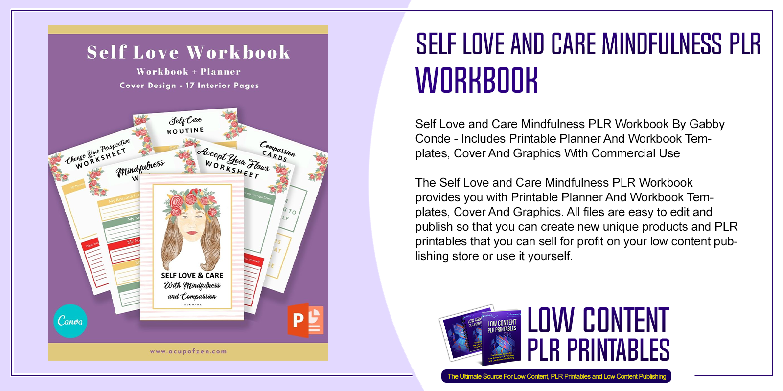 Self Love and Care Mindfulness PLR Workbook