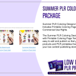 Summer PLR Coloring Designs Package