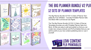 The Big Planner Bundle V2 PLR 12 Sets of Planner Templates