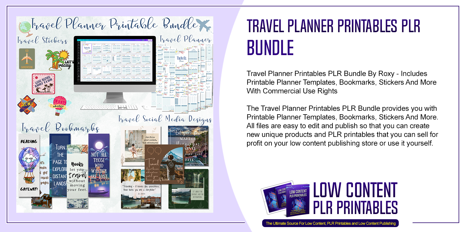 Travel Planner Printables PLR Bundle