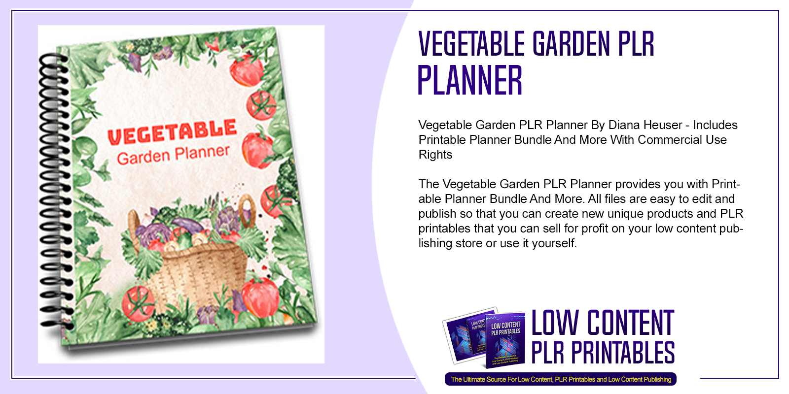 Vegetable Garden PLR Planner
