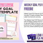 Weekly Goal PLR Planner Kit FREEBIE