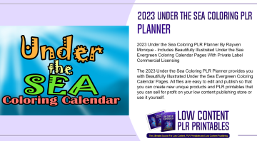 2023 Under the Sea Coloring PLR Planner