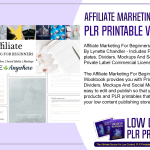 Affiliate Marketing For Beginners PLR Printable Wookbook