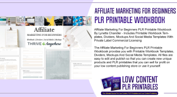 Affiliate Marketing For Beginners PLR Printable Wookbook