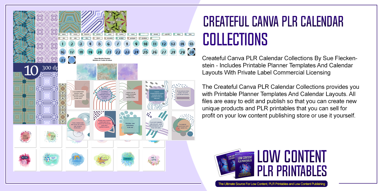 Createful Canva PLR Calendar Collections