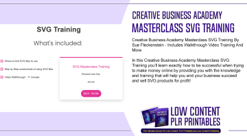 Creative Business Academy Masterclass SVG Training